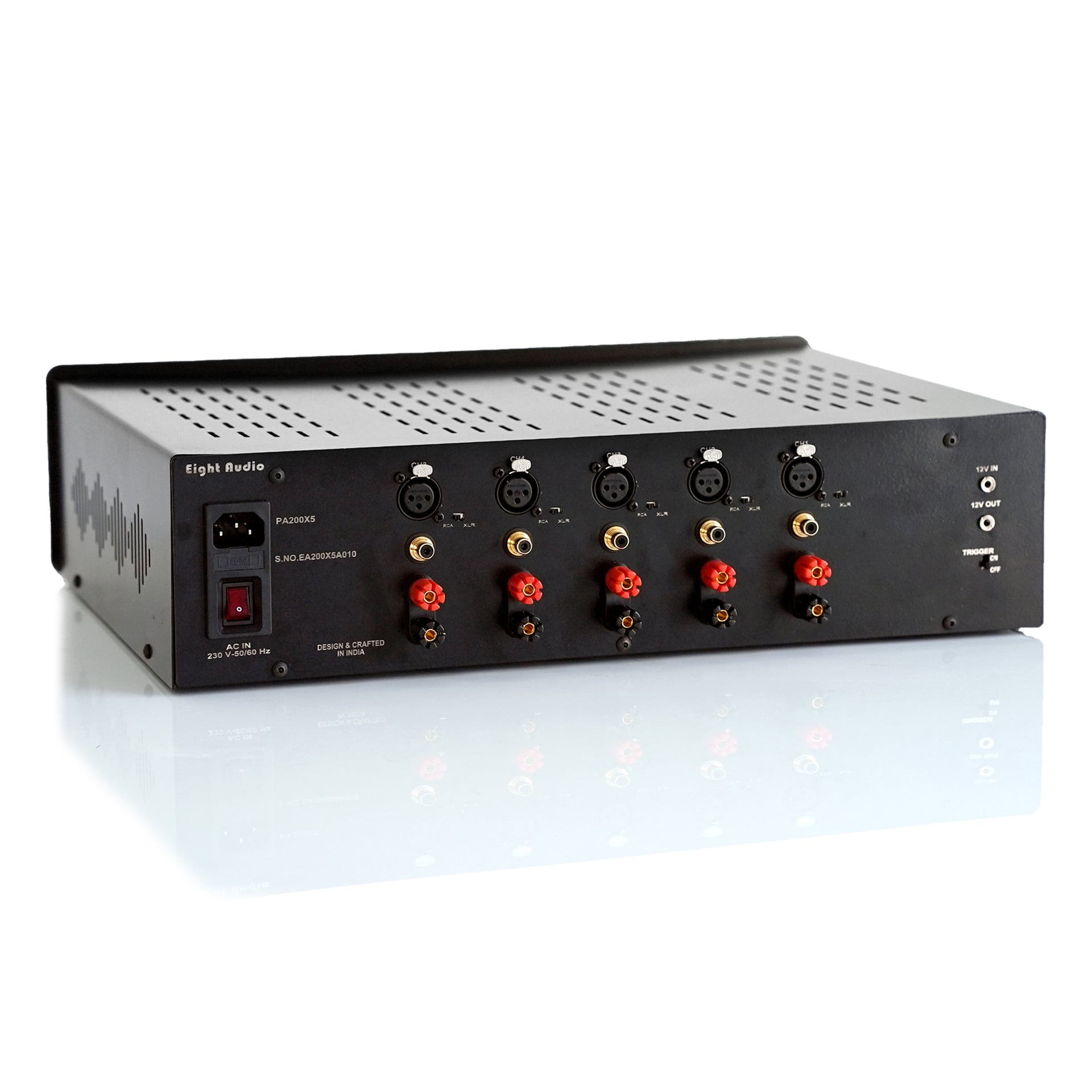 Eight Audio PA 200X5 Five Channel Power Amplifier